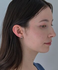Phoebe 【金属アレルギー対応】シンプルフープスナップイヤリング　シルバー