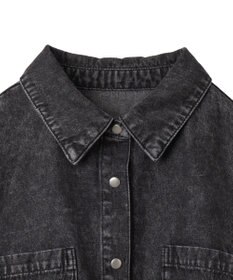 WEGO ヴィンテージウォッシュデニムショートシャツ