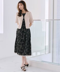 Tiaclasse 【洗える】ビジューボタン半袖ジャレロ