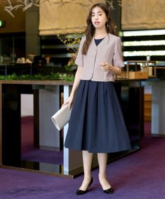 Tiaclasse 【洗える】ビジューボタン半袖ジャレロ