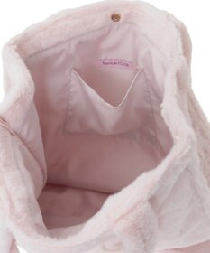 Maison de FLEUR ファーブランドロゴ刺繍スクエアトートバッグ