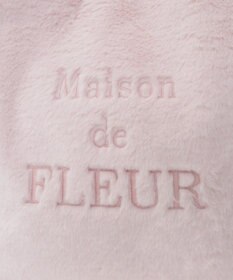 Maison de FLEUR ファーブランドロゴ刺繍スクエアトートバッグ