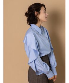 Te chichi 【泉 里香さん着用・Oggi.jp10/23掲載】ラッフルスリーブシャツ