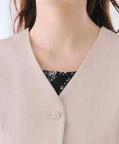 Tiaclasse 【洗える】ビジューボタン半袖ジャレロ