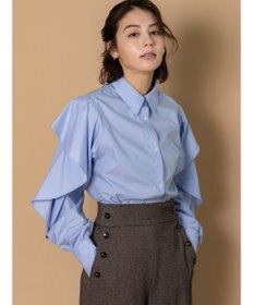 Te chichi 【泉 里香さん着用・Oggi.jp10/23掲載】ラッフルスリーブシャツ