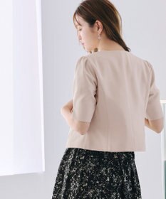 Tiaclasse 【洗える】ビジューボタン半袖ジャレロ