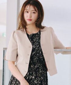 Tiaclasse 【洗える】ビジューボタン半袖ジャレロ