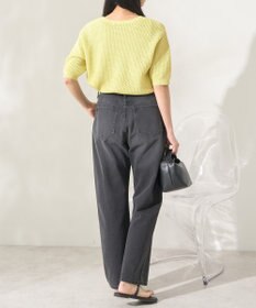 AMERICAN HOLIC 透かし編み半袖ニットプルオーバー