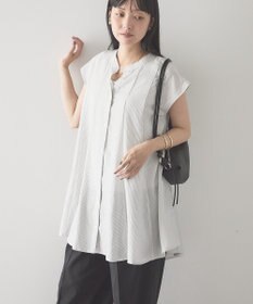 AMERICAN HOLIC 【予約】【接触冷感】フレンチスリーブフレアスキッパーブラウス