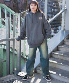 WEGO ピグメントグラフィックプルパーカー