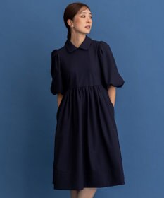 NAVY】ダブルクロスストレッチ ワンピース / 組曲 | ファッション通販