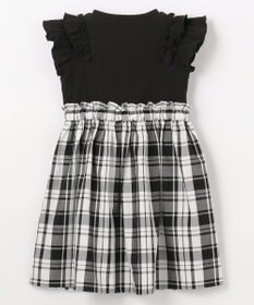 ANY KIDS チェック ドッキングワンピース