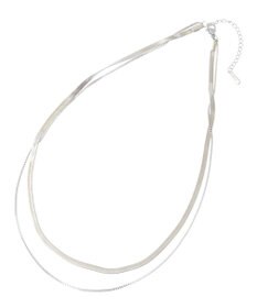 YECCA VECCA 2連スネークチェーンステンレスネックレス