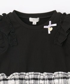 ANY KIDS チェック ドッキングワンピース