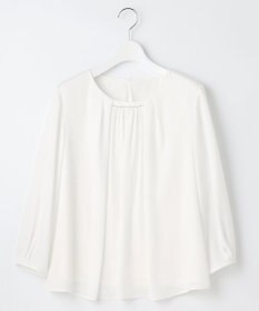 23区 S 【洗える】シルキーデシン ギャザー カットソー