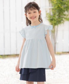 組曲 KIDS 【UVケア】【110-140㎝】マリンボーダー チュニック