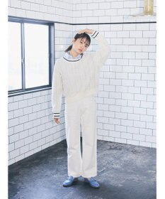 earth music&ecology コットンツイルバギーパンツ