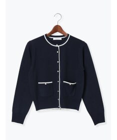 Te chichi ポケット付きクルーネックカーディガン