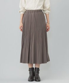 J.PRESS LADIES 【洗える】パウダリージャージー ランダムプリーツ スカート