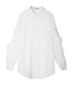 earth music&ecology フリルスリーブシャツ