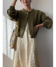 Green Parks クルーネックカーディガン