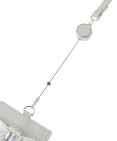 Maison de FLEUR リール付きビジューリボンパスケース