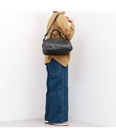 UNBILLION ペルケ perche / ガーメントレザー・サスティナブル2wayハーフムーンボストンM