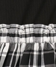 ANY KIDS チェック ドッキングワンピース