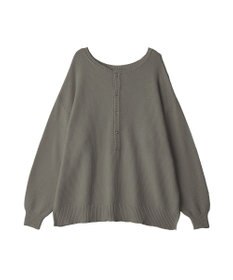 YECCA VECCA 2wayヘンリーネックルーズニット