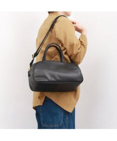 UNBILLION ペルケ perche / ガーメントレザー・サスティナブル2wayハーフムーンボストンM