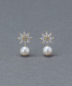 Phoebe クリスタルペタルパールピアス