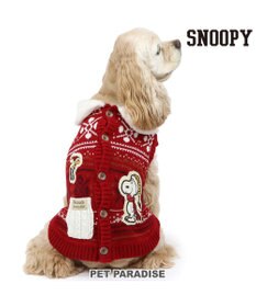 PET PARADISE スヌーピー スケート ニット 《レッド》 中型犬 大型犬