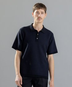 JOSEPH HOMME ヘリンボンボーダー　ポロ