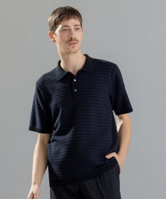 JOSEPH HOMME ヘリンボンボーダー　ポロ