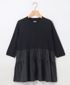 組曲 S 【UVケア・接触冷感・六分袖】ブラウスコンビ ティアードニット