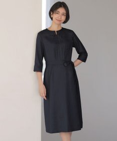 J.PRESS LADIES OXIJEWEL ストレッチ ワンピース ネイビー系
