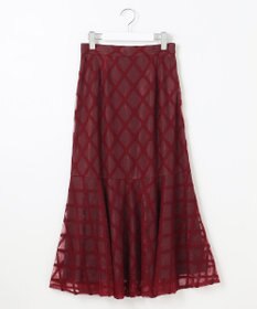 Feroux 【洗える】シアーチェック マーメイド スカート