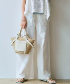 23区 【CanCam掲載】スラブツイルストレッチ ベイカーパンツ ホワイト系