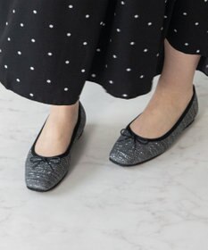 Bridget Birkin ＜3E＞【Bridget Birkin Walk】ラメパナマ調バレエパンプス