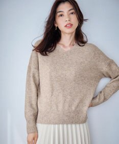 ANY シャイニースパンコールVネックニット