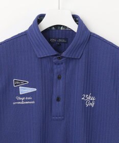 23区GOLF 【MEN】【吸水速乾/UVカット】サッカージャージーポロシャツ