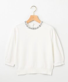 組曲 S 【WEB限定】ビジューパフスリーブ ニット