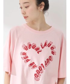 earth music&ecology ラメ刺繍ハートロゴＴ