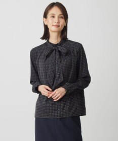 J.PRESS LADIES S スエード幾何プリント ブラウス