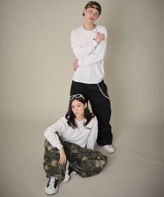 WEGO 【ユニセックス着用ITEM】ワッフルロゴT（長袖）