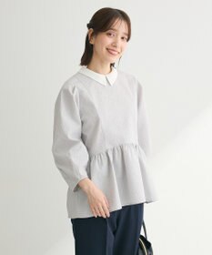 Green Parks ef-de 衿取り外しペプラムブラウス