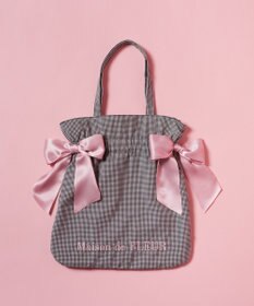 Maison de FLEUR ギンガムチェックダブルリボントートバッグ