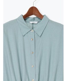 Te chichi レーヨンリネン共ベルトシャツワンピース