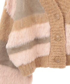 earth music&ecology フェザーミックスインターシャカーディガン