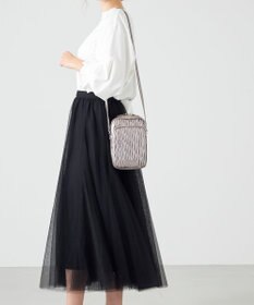 LA BAGAGERIE ランダムプリーツショルダーバッグ タテ